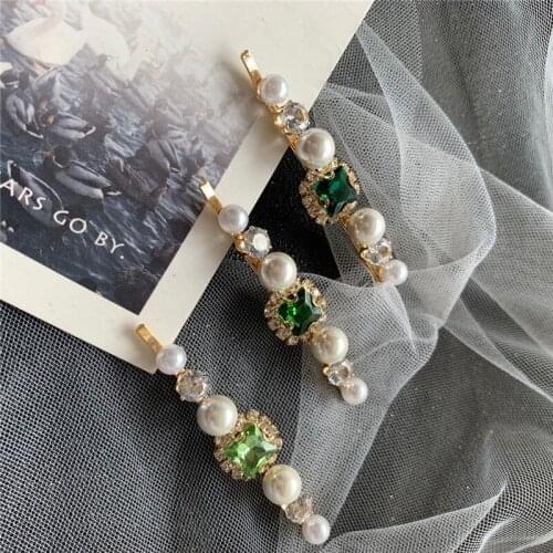 2020 Spring And Summer Pearl Rhinestone Hair Clip Retro Palace Style Fairy Hair Accessories