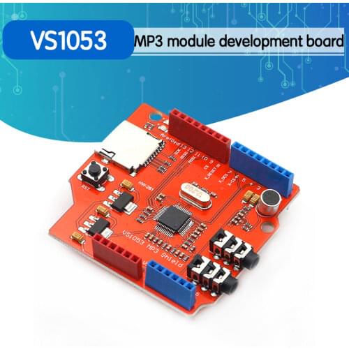 VS1053 VS1053B Stereo Audio MP3 Player Shield Record Decode Development Board Module With TF Card Slot For Arduino UNO R3