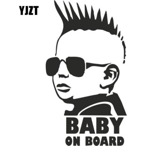 YJZT 8.3*15CM BABY ON BOARD Funny Car Sticker Personality Warning Decal C4-0868