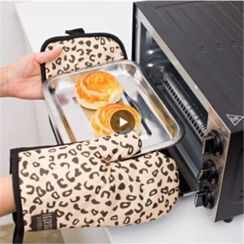 1PC Oven Mitts Oven Glove Insulated Heat-resistant Pad Cooking Microwave Oven Gloves Baking Grill Potholder Kitchen Tool Gadgets