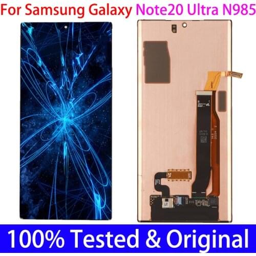 100% Original AMOLED Note20 Ultra LCD Display+Touch Screen Digitizer for Samsung Galaxy NOTE 20 Ultra N985 N985F Replacement