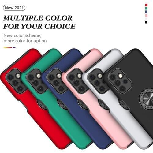 100pcs/Lot Shockproof Rugged Armor Phone Case For Samsung Galaxy Note 20 Ultra S21 Plus S20 FE A51 A71 A42 5G Bracket Ring Cover