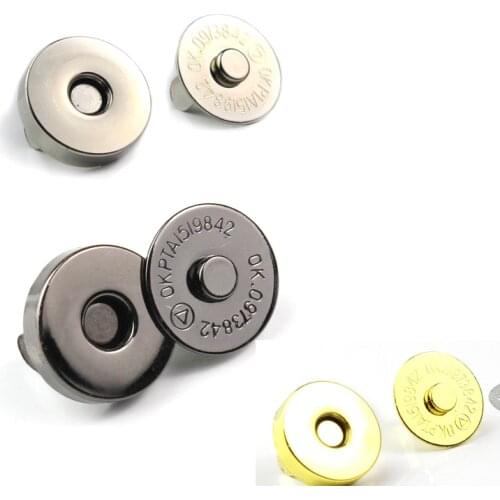 18mm Magnetic Snaps Button, Metal Plated Magnetic Snaps Closures Button 100 sets