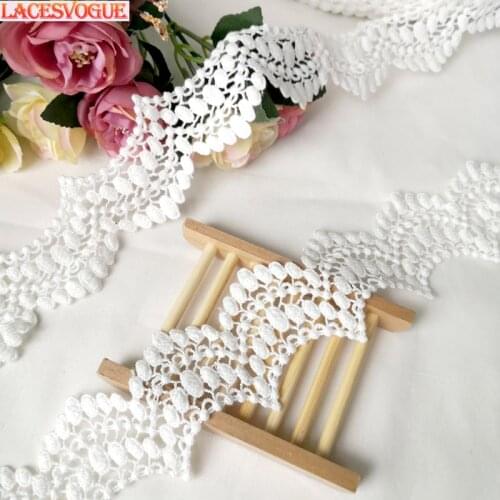 19yards 6cm Cotton embroidery Lace ribbon Handmade DIY material Garment needlework sewing accessories Clothing edge fabric 262