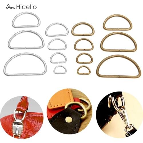 20pcs/Lot Metal D ring buckles garment clothes DIY Needlework Luggage Sewing handmade Bag purse manual buttons Silver Bronze