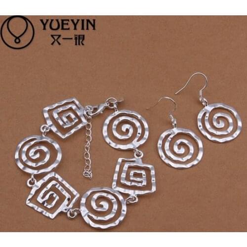 2016 new silver plated jewelry set for women wedding Bridal Jewelry S434 for Gift Super Offer