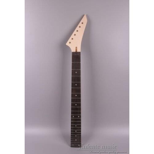 24 Fret Electric guitar neck replacement Rosewood Fretboard Maple guitar parts