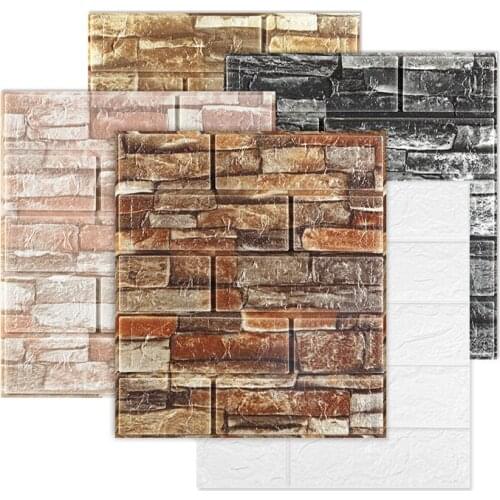 3D Wall Sticker Imitation Brick Bedroom Decoration Waterproof Self Adhesive Wallpaper For Living Room Kitchen TV Backdrop