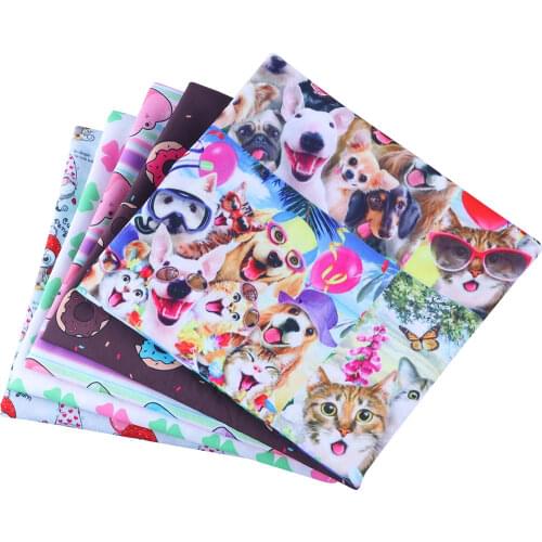 50*140CM Cartoons pattern Polyester cotton Fabric Patchwor Printed for Tissue Kids Home Textile for Sewing Doll Dress Curtain