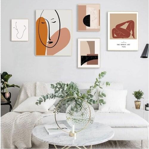 Abstract Scandinavia Marble Canvas Paintings Nordic Posters Prints Wall Art Picture for Gallery Living Room Home Decoration