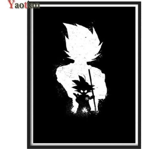Diamond Painting Japan Anime Black White Art DIY cross stitch full drill diamond painting Gift Embroidery Mosaic Diamonds Round