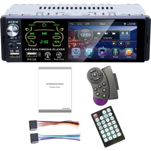 P5135 1 Din Car Radio MP5 Player Contact Screen 2USB FM AM Bluetooth Autoradio 4.1 Inch Car Stereo
