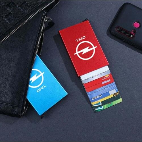 Car Accessories Postcard Wallet Thin ID Card RFID Case Automatically for Opel Astra J H G Insignia Mokka Corsa D Vectra C Zafira
