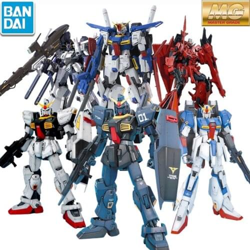 Bandai Original Gundam Model MG Jim Carbini ZZ Golden Hundred Style Ogu Titan Gozagu ZETA Faz Action Figure Kids Toy Gift