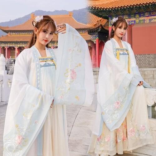 Free shipping unlined upper garment skirt under 6 meters place embroider chest dress hanfu female gradient skirt of summer