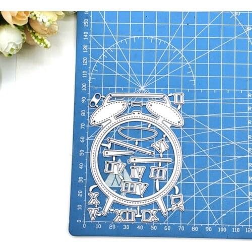 Alarm Clock Metal Cutting Dies Stencil Scrapbooking DIY Album Stamp Paper Card Embossing Decoration Craft R7UB