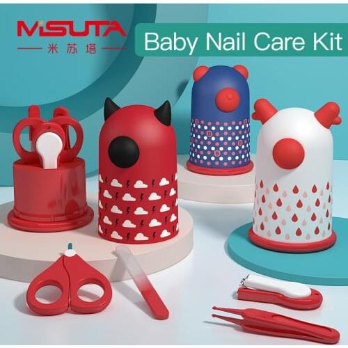 Baby Safety Nail Clippers Scissors Kit Newborn Daily Care Kid Nail Trimmer Tweezer Child Nail Cleaning Set