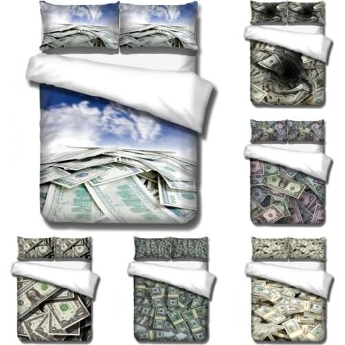 Sleeping with the US Dollar Happy Bedding Sets Kids Children Gift Duvet Covers Pillowcases Comforter Cover Bedclothes