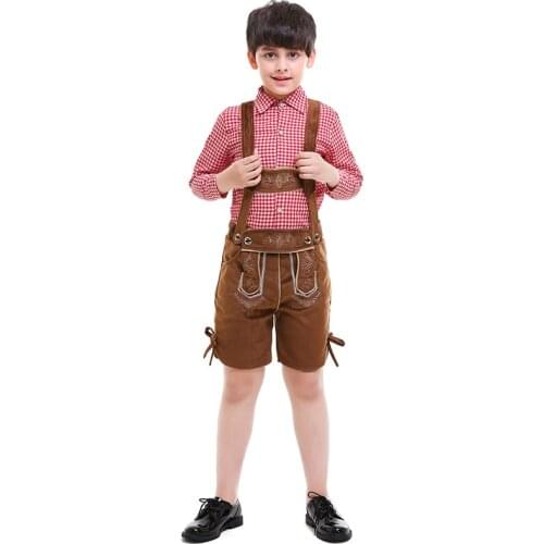 Germany Oktoberfest Children Beer Boys Cosplay Costume Bavarian Festival Fantasia Party Kids Dirndl Fancy Dress