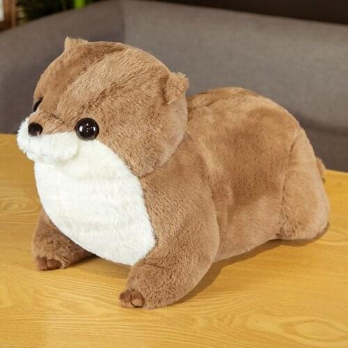 50 / 65CM Lying Down Position Otter ToyLovely and Vivid Plush Filled Toy Pillow Childrens Gift
