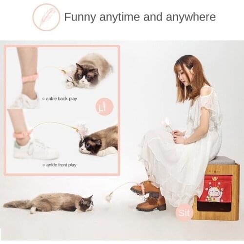Cat toys Pet toys Foot tap to make cat sticks, collars, cat feathers and lazy neck toys
