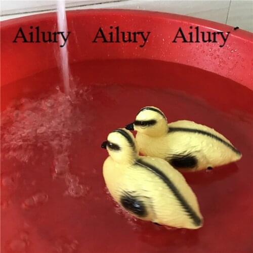 Simulation plastic floating yellow duck, hunting bait, garden decoration, children playing toy duck