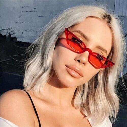 Kaleidoscope Glasses Sexy Cat Eye Sunglasses Women Small Vintage Retro Cateye SunGlasses 90s Pink Red Eyewear Shades Women UV400