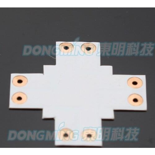 2pcs PCB 10mm + Shape 2 pin strip led connector for 5050