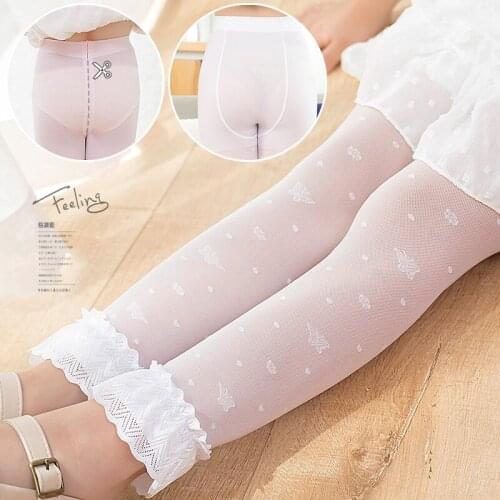 Girls infant leggings summer anti-snagging bow lace nine-point pants baby kids mosquito toddler trousers штаны лосины детские
