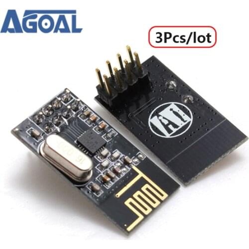 3Pcs/lot NRF24L01+ SI24R1 2.4G Wireless Power Enhanced Communication Receiver Module Free Shipping