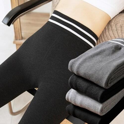 2020 New Women Black Legging Autumn Ladies Push Up Slim Leggings High Waist Stretchy Soft Large Size Women Legging TOMKHU