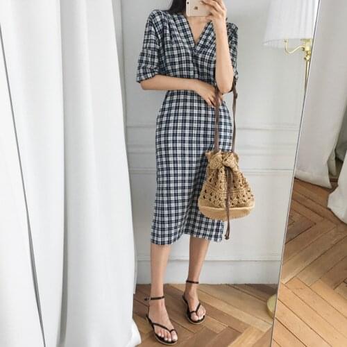 Модные платья в клетку Obrix China At AliExpress