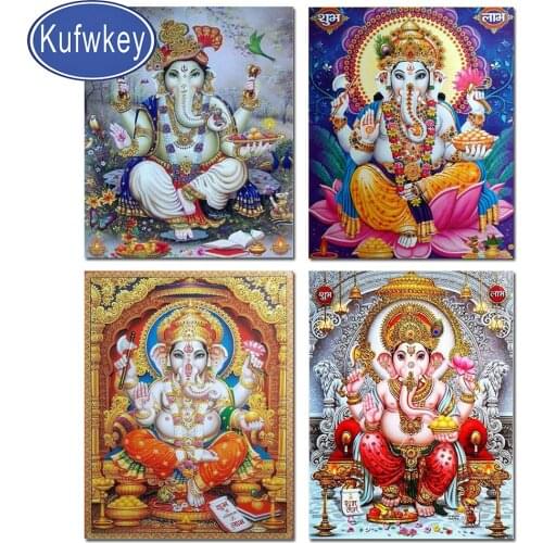 India Elephant God Ganesha Painting Distinctive Painting Full Drill Square/Round 5D Diamond Painting Mosaic Needlework Painting