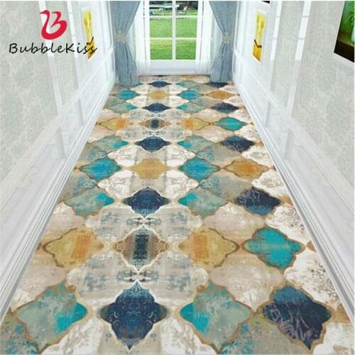 Printed European Moroccan Style Corridor Blanket Long Blanket Floor Mat Area Rugs For Kitchen Home Aisle Decoration 80X200CM