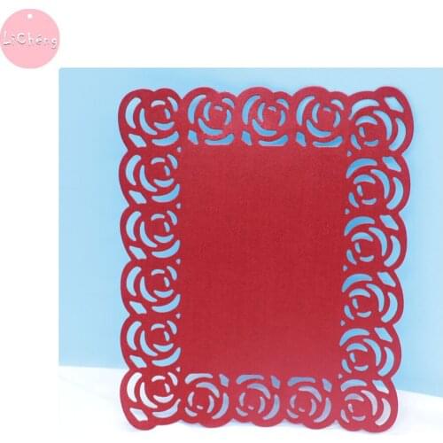 Rose Frame Slimline Card Metal Cutting Dies Scrapbooking Cards Making Crafts Embossing Folders Stencil Clean Stamp and Die 2020