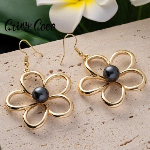 Vintage Plumeria Flower Drop Earrings for Women Samoa Marshall Polynesian Dangle Earring 2020 Brincos Female Fashion Jewelry New