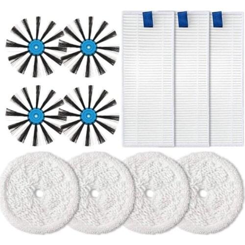 High-Efficiency Filters, Edge Cleaning Brushes, Mop Pads Replacement Parts Kit for Bissell SpinWave Robot 3115