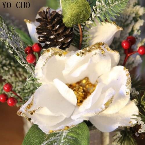YO CHO Free Shipping Christmas Gift! Artificial Orchid Bonsai Plant Fake Silk Flower Christmas Party Arrangement Home Decor