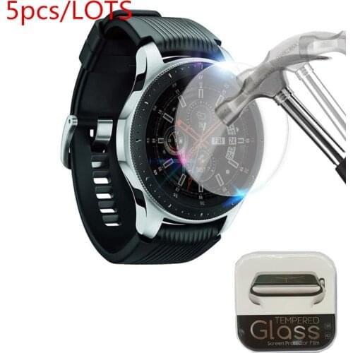 5 Pack Tempered Glass Screen Protector For Samsung Galaxy Watch 46mm 42mm Anti-Scratch 0.3MM 2.5D 9H Clear Full Cover Glass Film