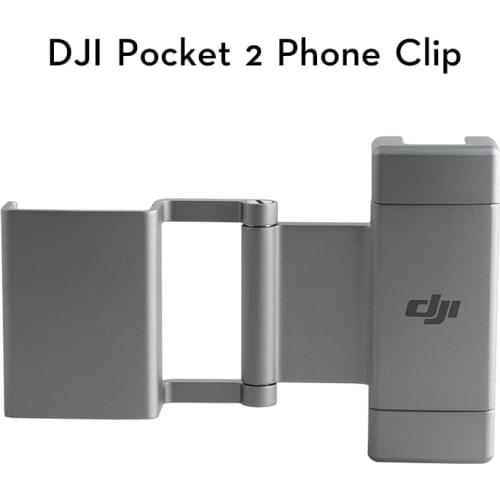DJI Pocket 2 Phone Clip Provides stable connection to smartphones and 1/4'' thread and cold shoe for expanded shooting options