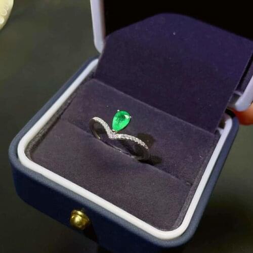 925 sterling silver Emerald Rings gift for women jewelry emerald Wedding ring Fine Jewelry new trendy j04065521agml