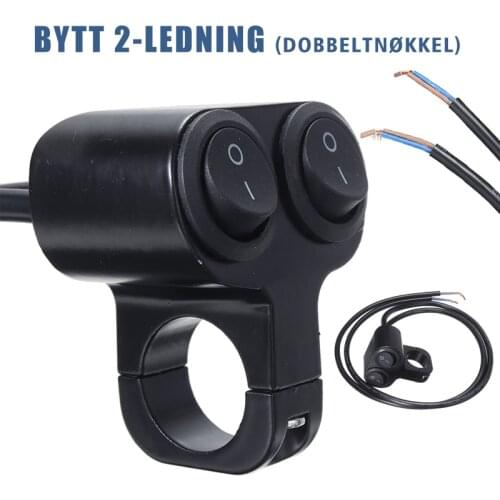 1pc 22mm 12V Motorcycle Handlebar Control Switch Dual Button Control Headlight Flasher Lamp Switch For Scooter ATV Accessories