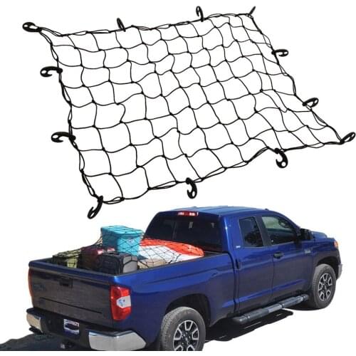 120x90CM Car Trunk Rooftop Net Latex Elastic Cargo Luggage Storage Organizer Bungee Mesh Universal For Travel Offroad Car SUV