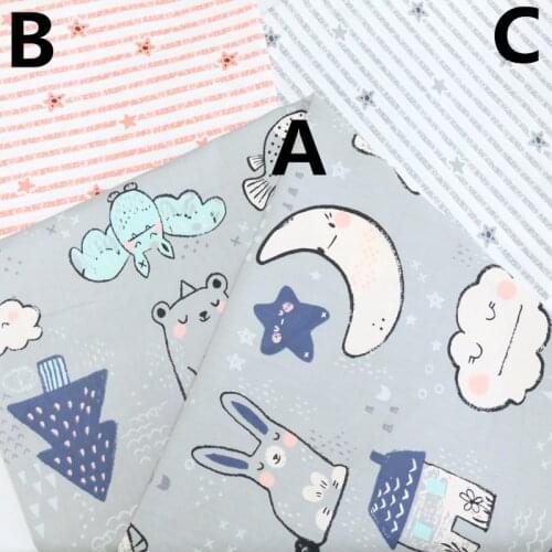 160CMx50CM animal sleep cotton fabric infant baby bedding linens cotton patchwork fabric tecidos quilting cloth sewing tissue