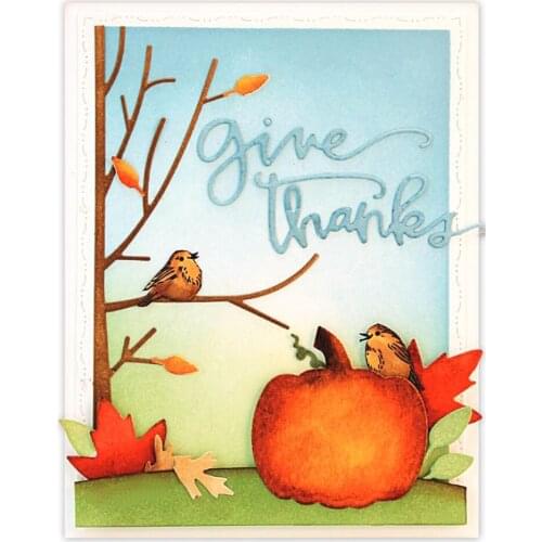 2 Fall Trees & Birds Metal Cutting Dies New Stencils for DIY Scrapbooking Paper Cards Craft Making Decoration