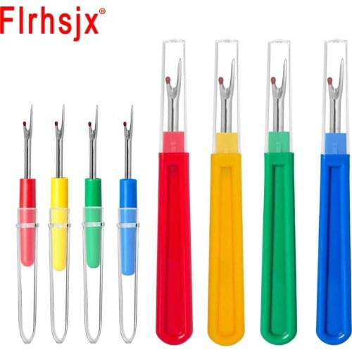 2Pcs Seam Ripper Stitch Unpicker Plastic Handle Thread Cutter DIY Cross-Stitch Sewing Thread Remover Sewing Tools