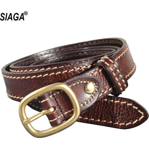 2020 New Design Top Quality 100% Cowhide Leather Belt Ladies Belts Jeans Female Accessories 2.8cm Wide Free Shipping N17FJ941