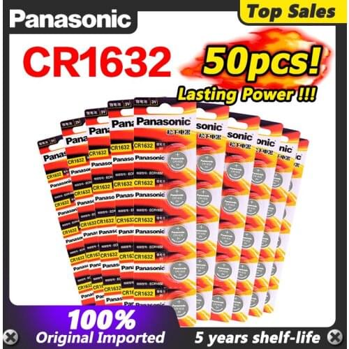 50pc cr1632 cr 1632 3v button battery coin battery toy lithium battery BR1632 ECR1632 DL1632 KCR1632 LM1632 KL1632