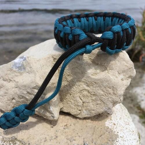 Aqua Blue Tactical Survival King Cobra Adjustable Handmade Paracord Bracelet CinarExtreme