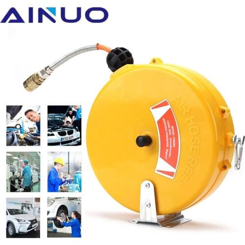 Automatic Retractable Reel Telescopic Air Drum Hose PU8*5 10*6.5 12*8 Pneumatic PU Tube Pneumatic Drum